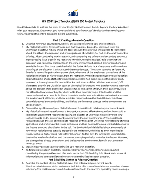 HIS 100 Final Project - HIS 100 Project Template Part 1: Creating a ...