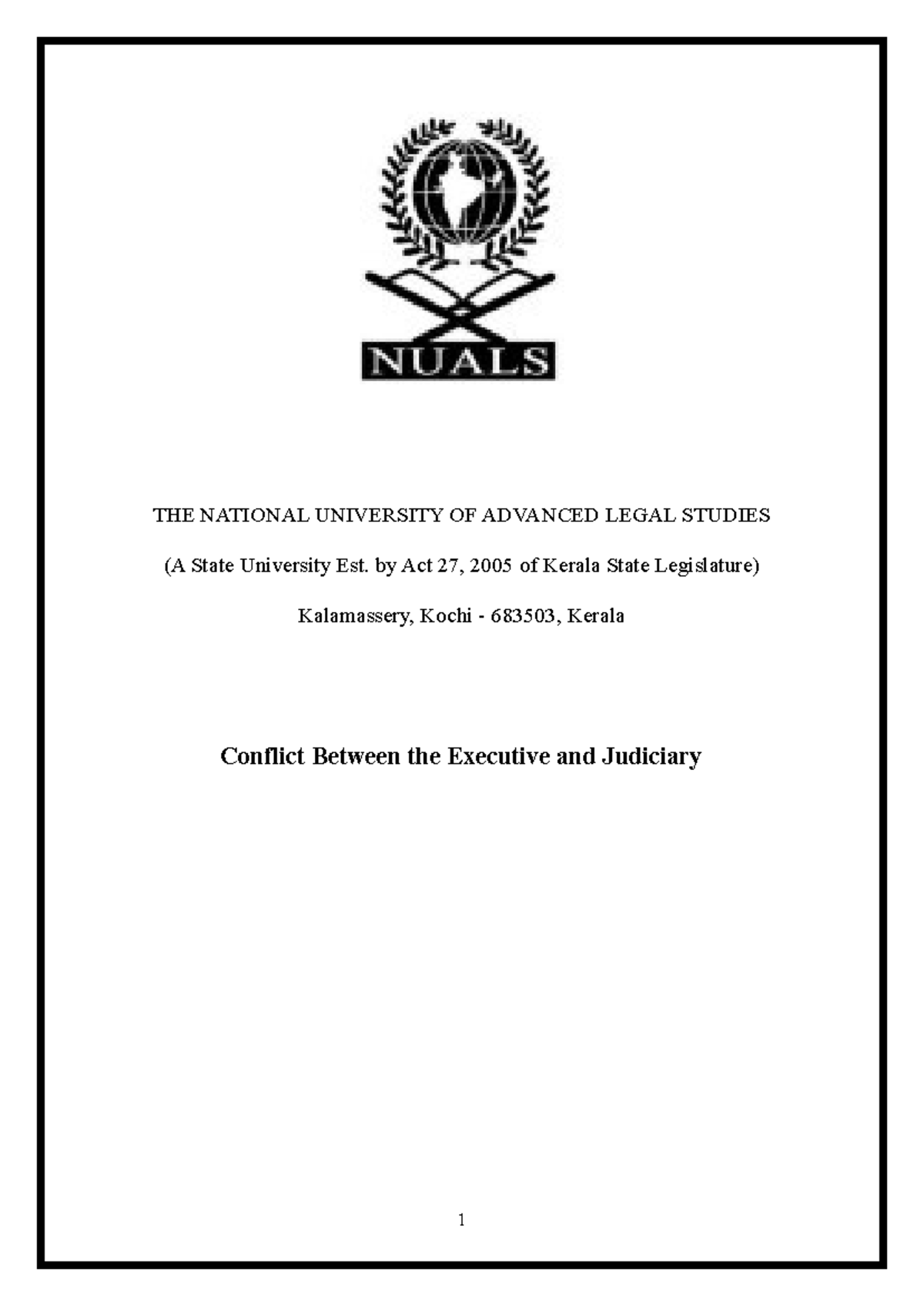 Legal History Assignment - THE NATIONAL UNIVERSITY OF ADVANCED LEGAL ...
