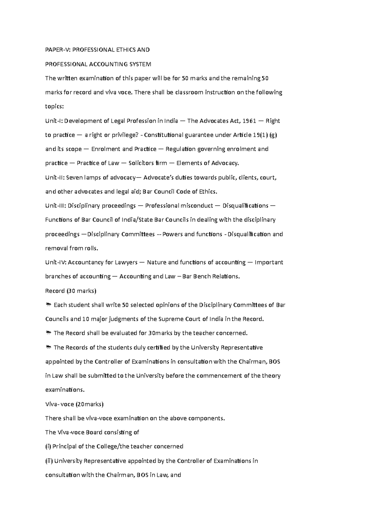 Paper 5 prf ethics - PAPER-V: PROFESSIONAL ETHICS AND PROFESSIONAL ...