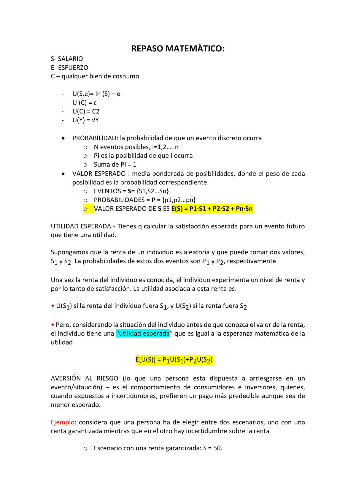 Tema 7 8 9 10 Apuntes De Los Temas 7 8 9 Y 10 De Economia De La Empresa Repaso Matem¿tico