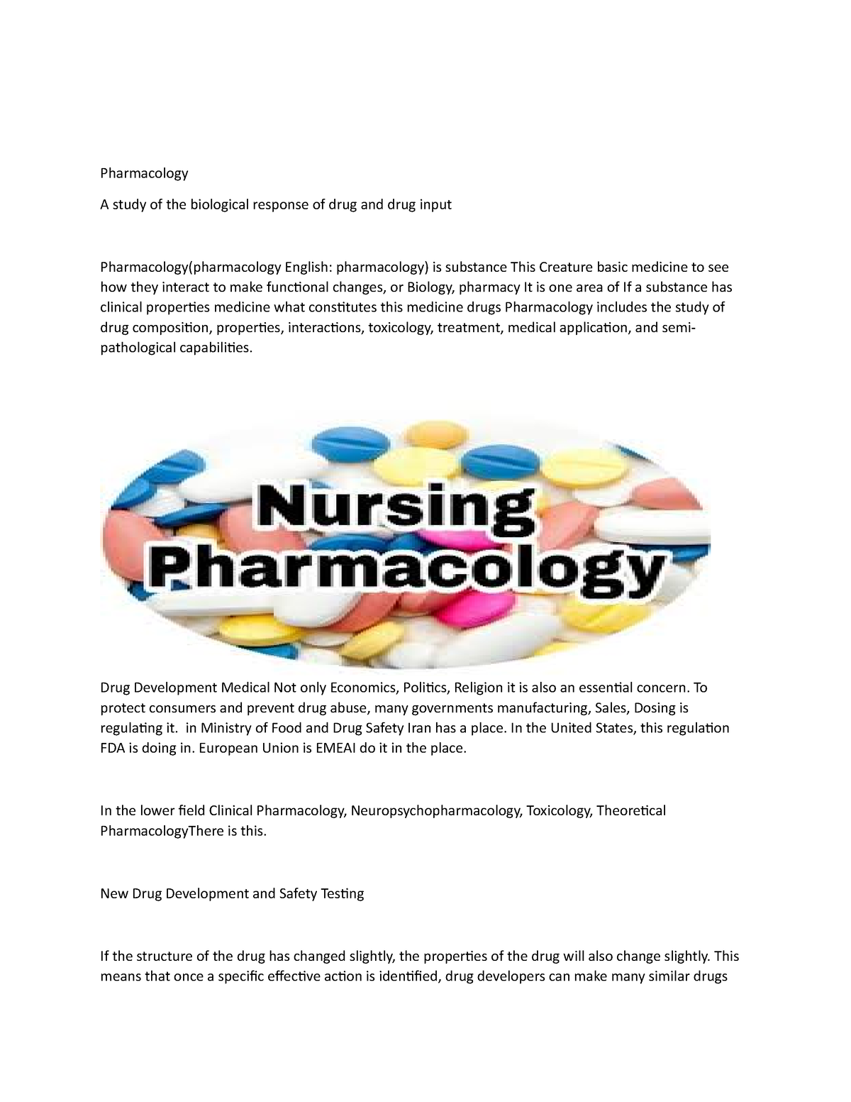 Pharmacology - Detailed notes - PharmacologyA study of the biological ...