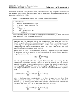 Hw1-sol - HW1 With Solution - University Of Michigan, Fall 2022 ...