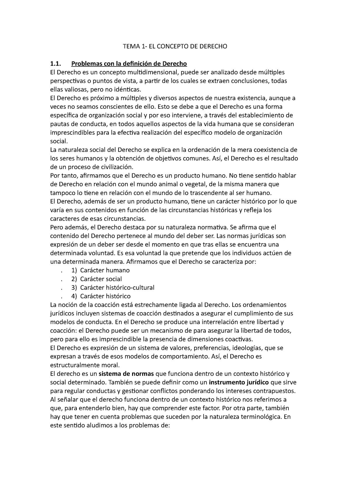 Apuntes Completos Teoría Del Derecho Tema 1 El Concepto De Derecho 1 Problemas Con La 1987