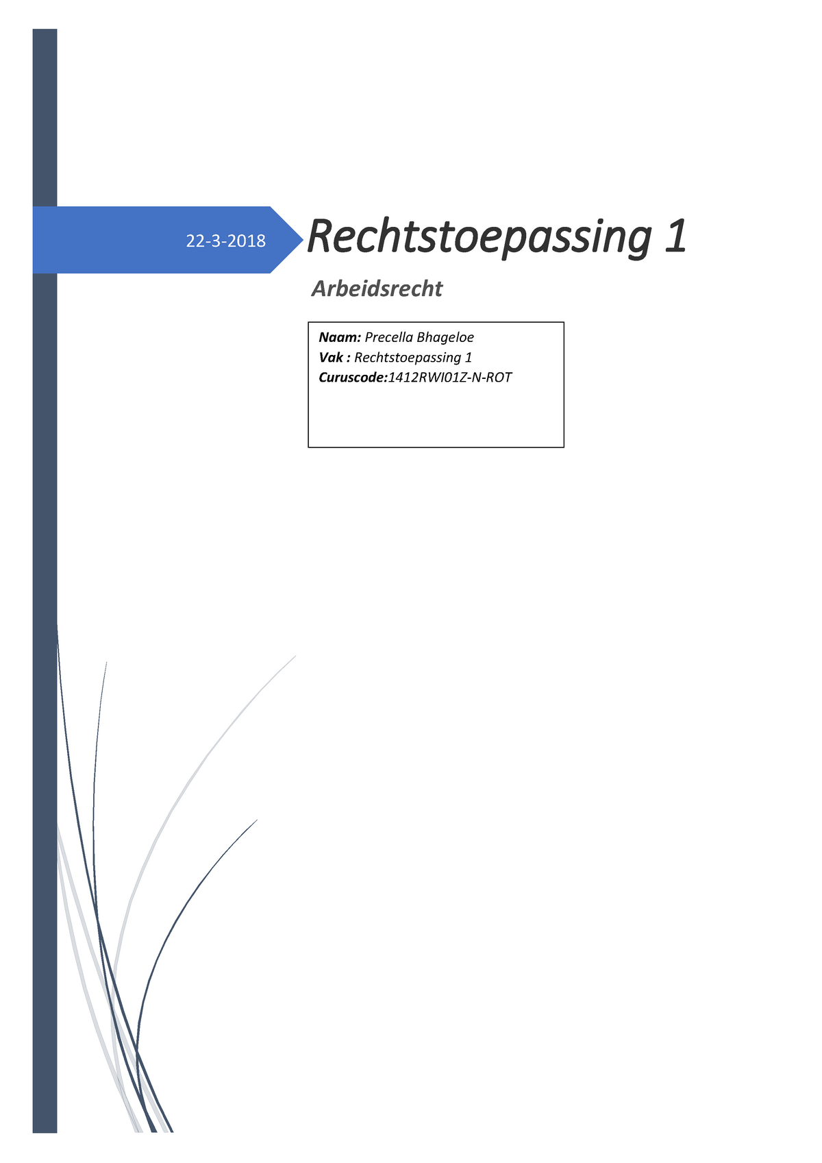 Rechtstoepassing 1 (sociaal Recht) Minor Rechtswinkel - Warning: TT ...