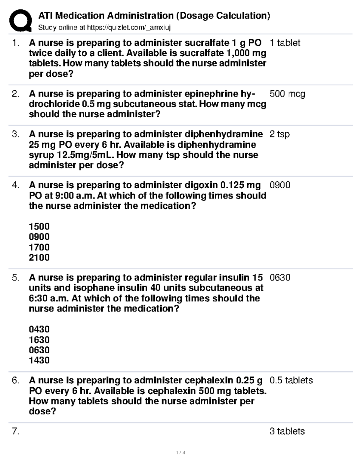 ati video case study safe dosage