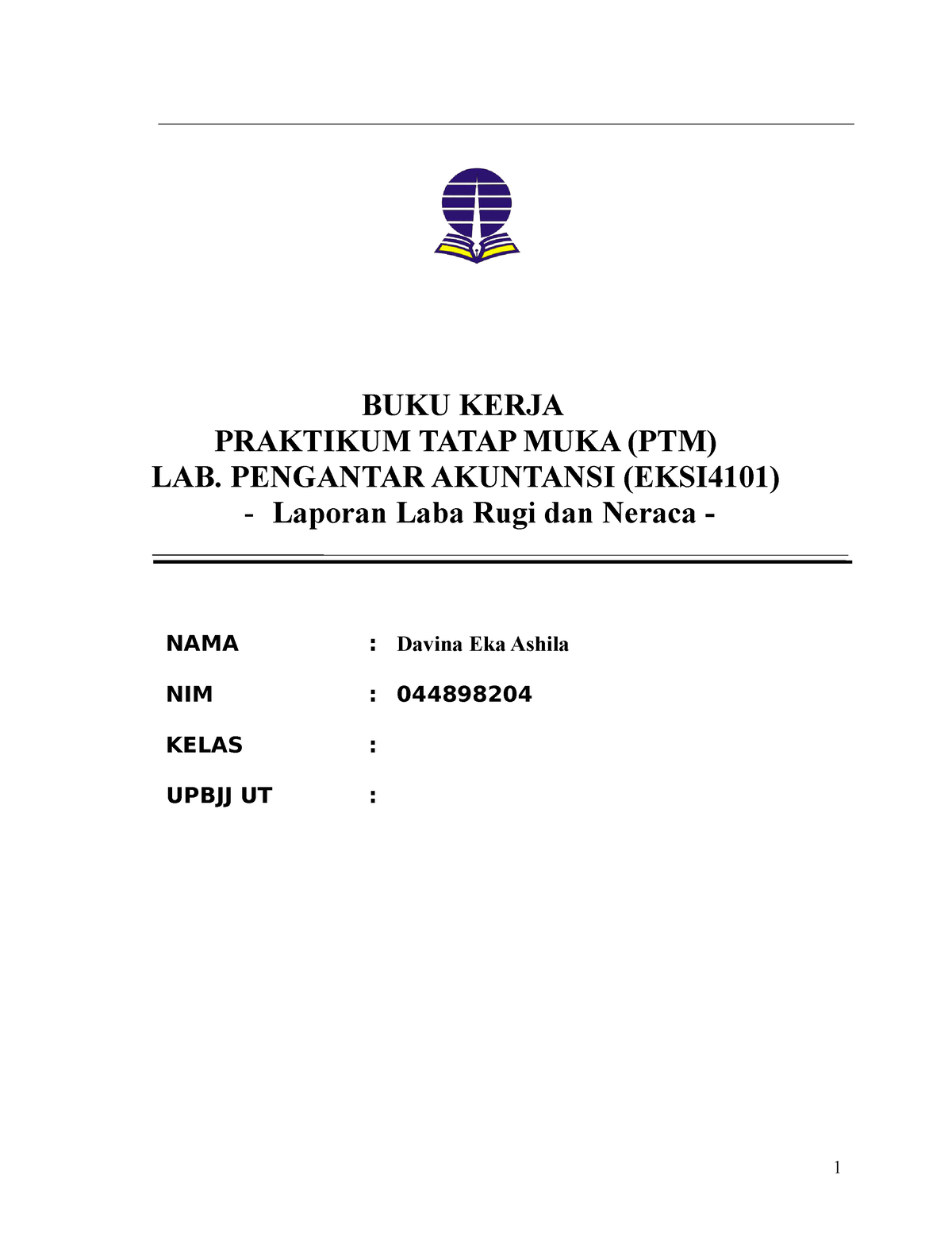 Kertas Kerja Tugas 7 - BUKU KERJA PRAKTIKUM TATAP MUKA (PTM) LAB ...