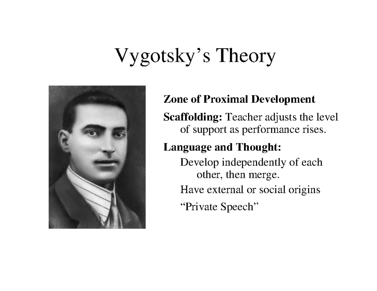 Vygotsky theory - EDT1602 - Vygotsky’s Theory Zone of Proximal ...