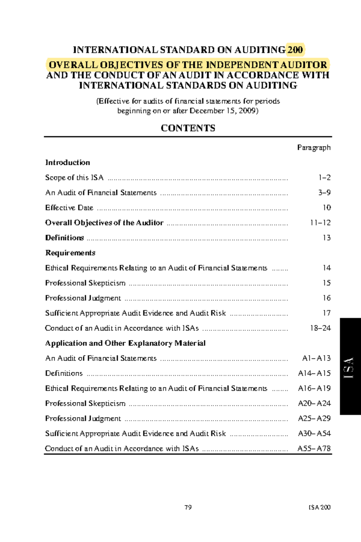ISA 200 (Highlighted Word by Word) - INTERNATIONAL STANDARD ON AUDITING ...