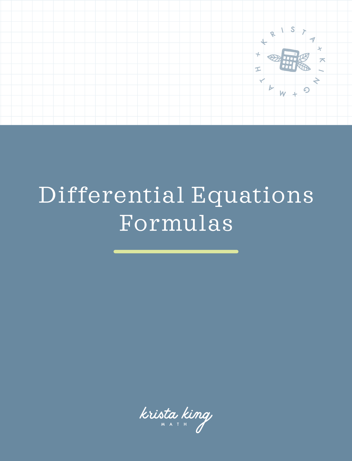 Differential Equations - First Order Equations Classifying Differential ...