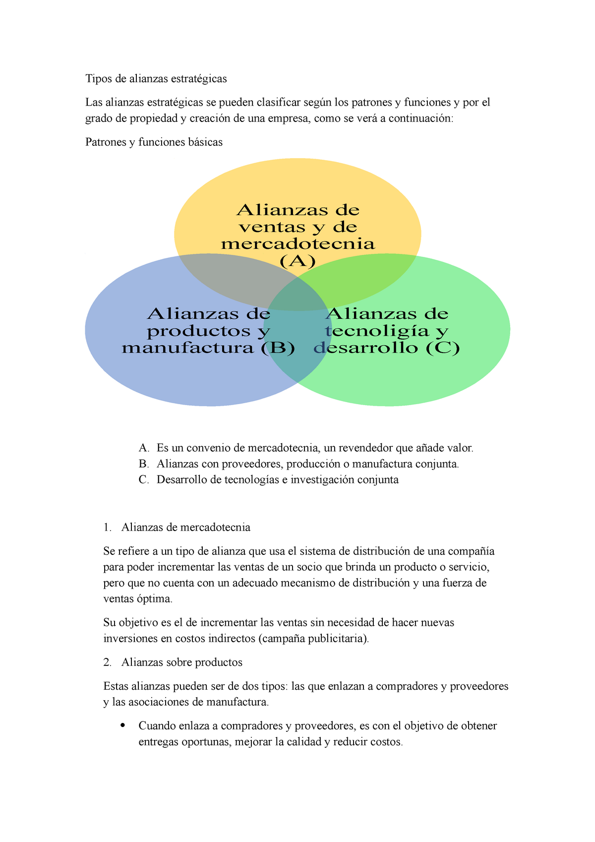 Tipos De Alianzas Estratégicas Trabajo Tipos De Alianzas Estratégicas Las Alianzas 9406