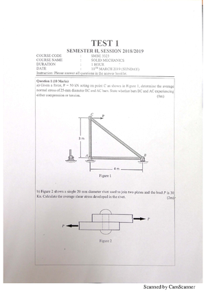 test 1 2018/2019 UTMSPACE - TEST 1 (SPACE UTMKL) SEMESTER II, SESSION ...