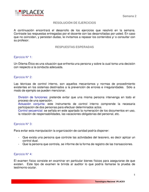 ME 2 - Material - AUDITORÍA LA AUDITORÍA SEMANA 2 4. CONTROL INTERNO El ...