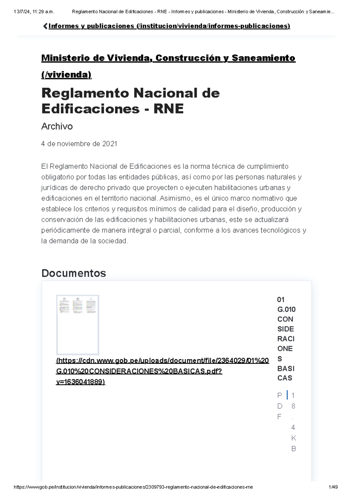 Reglamento Nacional de Edificaciones - RNE - Informes y publicaciones ...