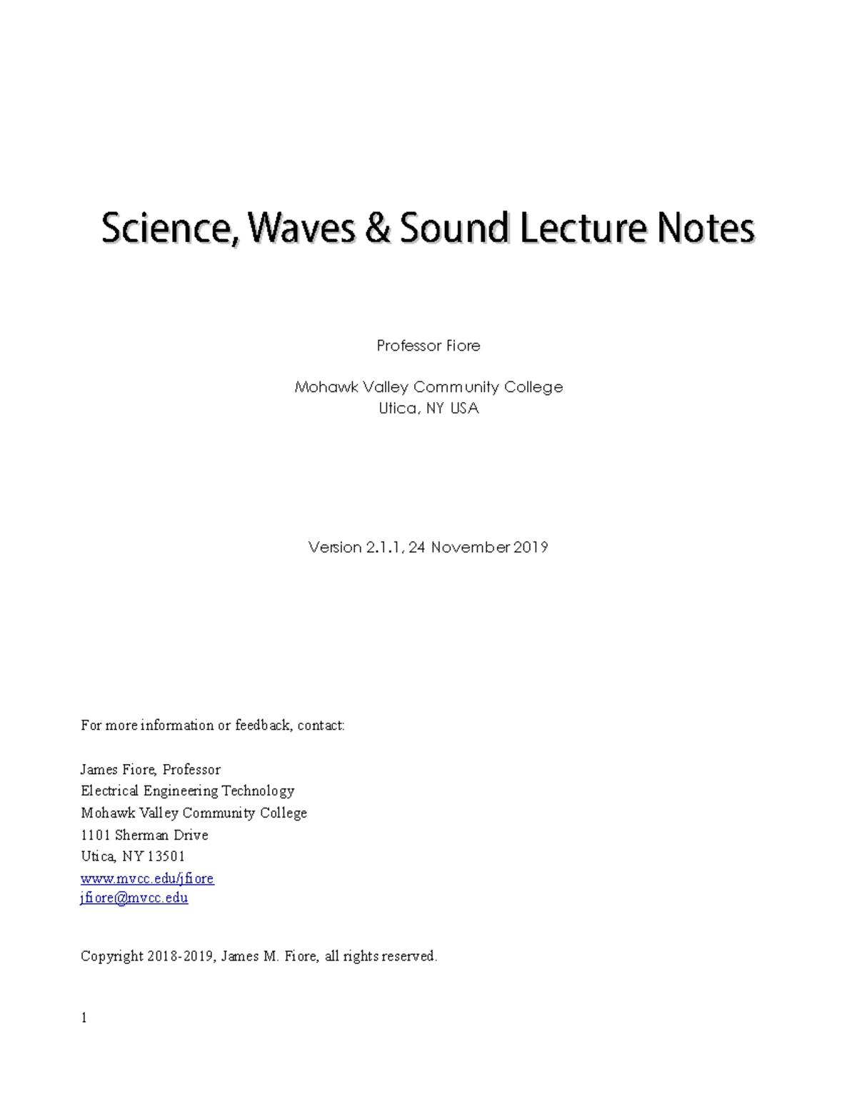 Science Waves Sound Lecture Notes - Science, Waves & Sound Lecture ...