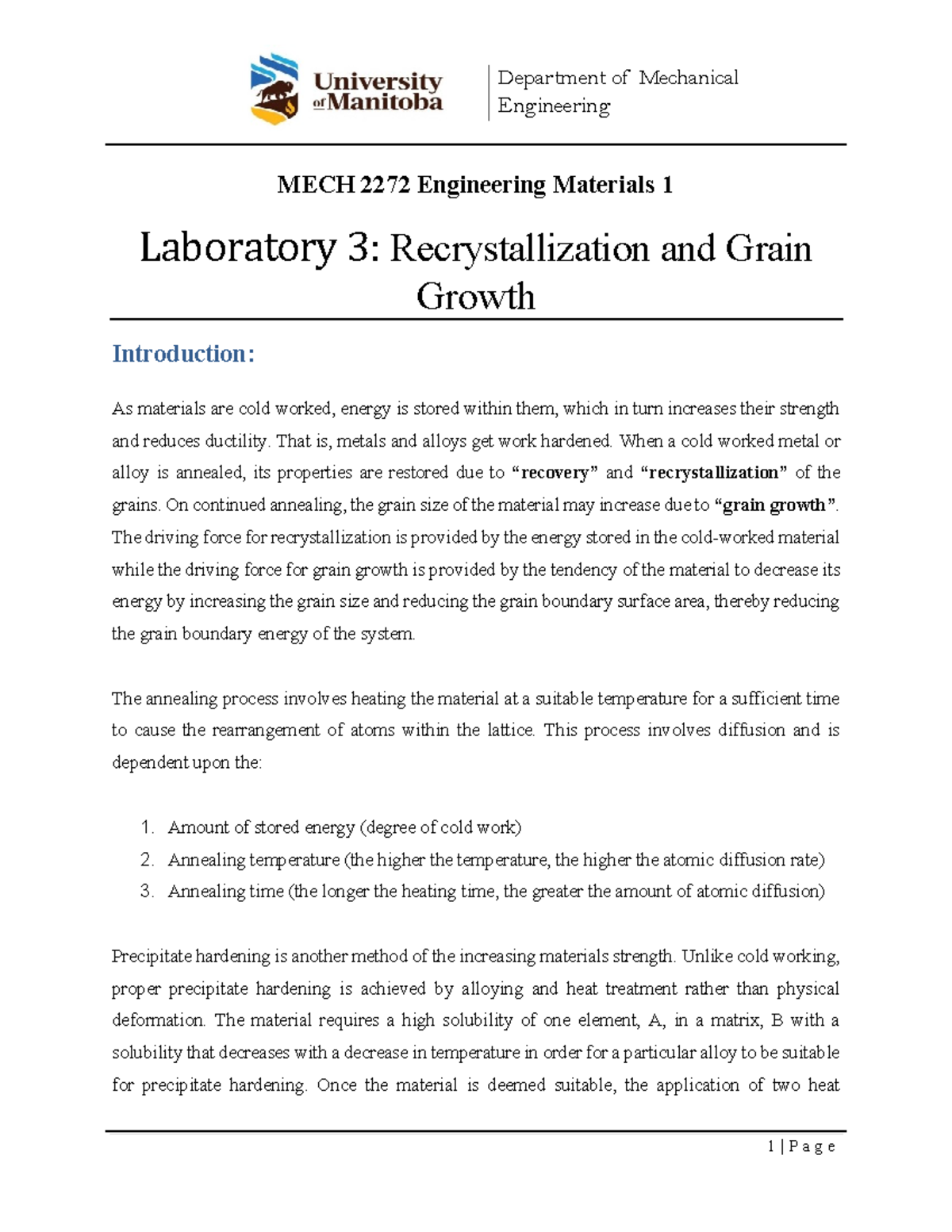 Lab 3 Manual Fall 2024 Engineering Mech 2272 Engineering Materials 1