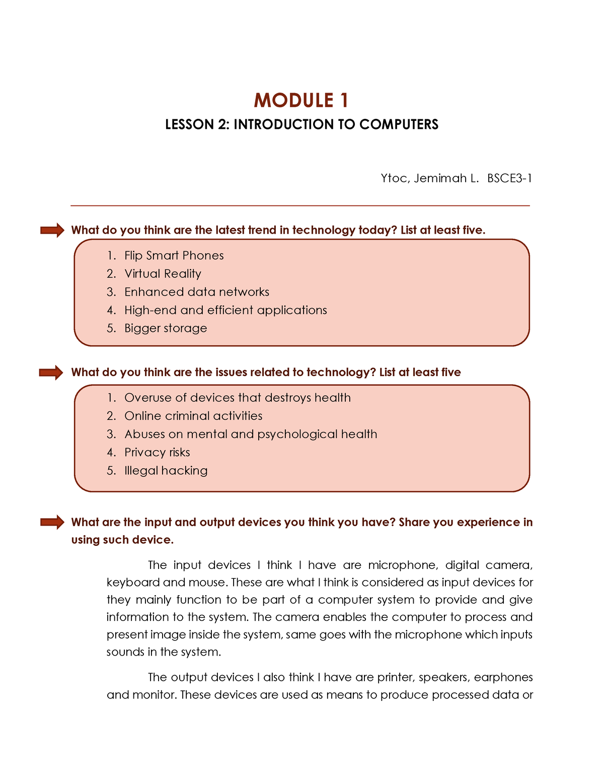 Module 1 Lesson 2 - Introduction To Information And Communications ...