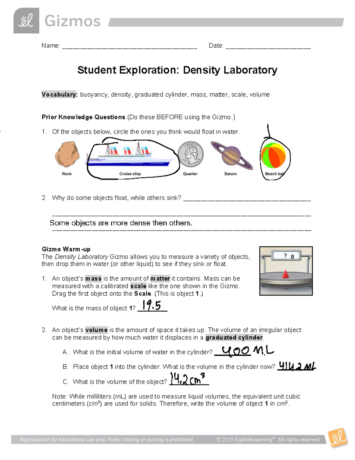 Gizmo+Density+Activity+A+ 2019 Name ______________________________________ Date Studocu