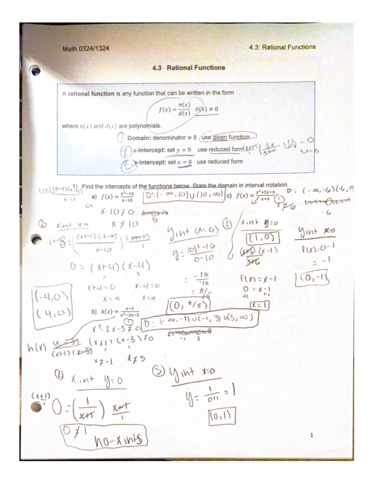 4 - 4.3 notes - MATH 1314 - Studocu