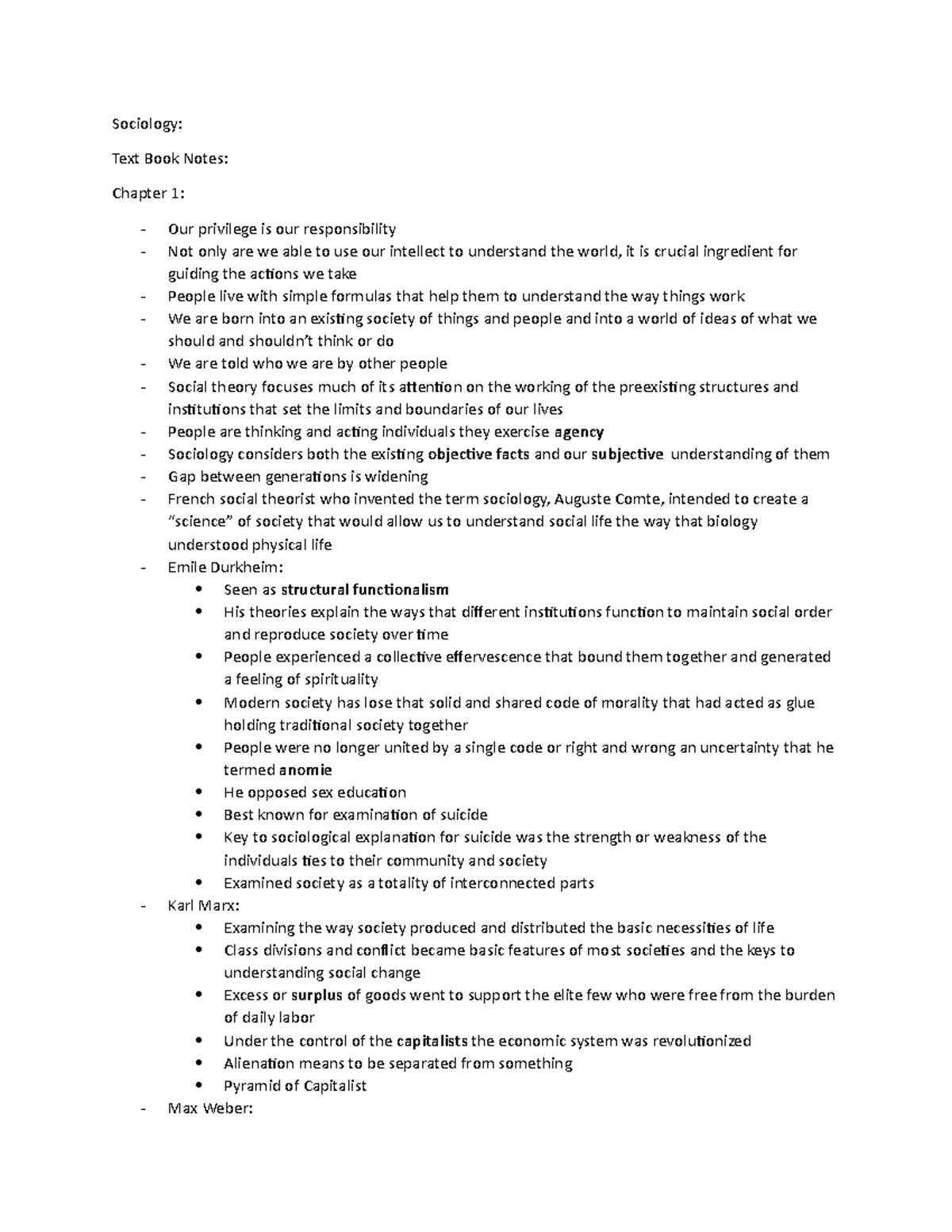 Chapter 1 notes - Summary Principles of Sociology - Sociology: Text ...