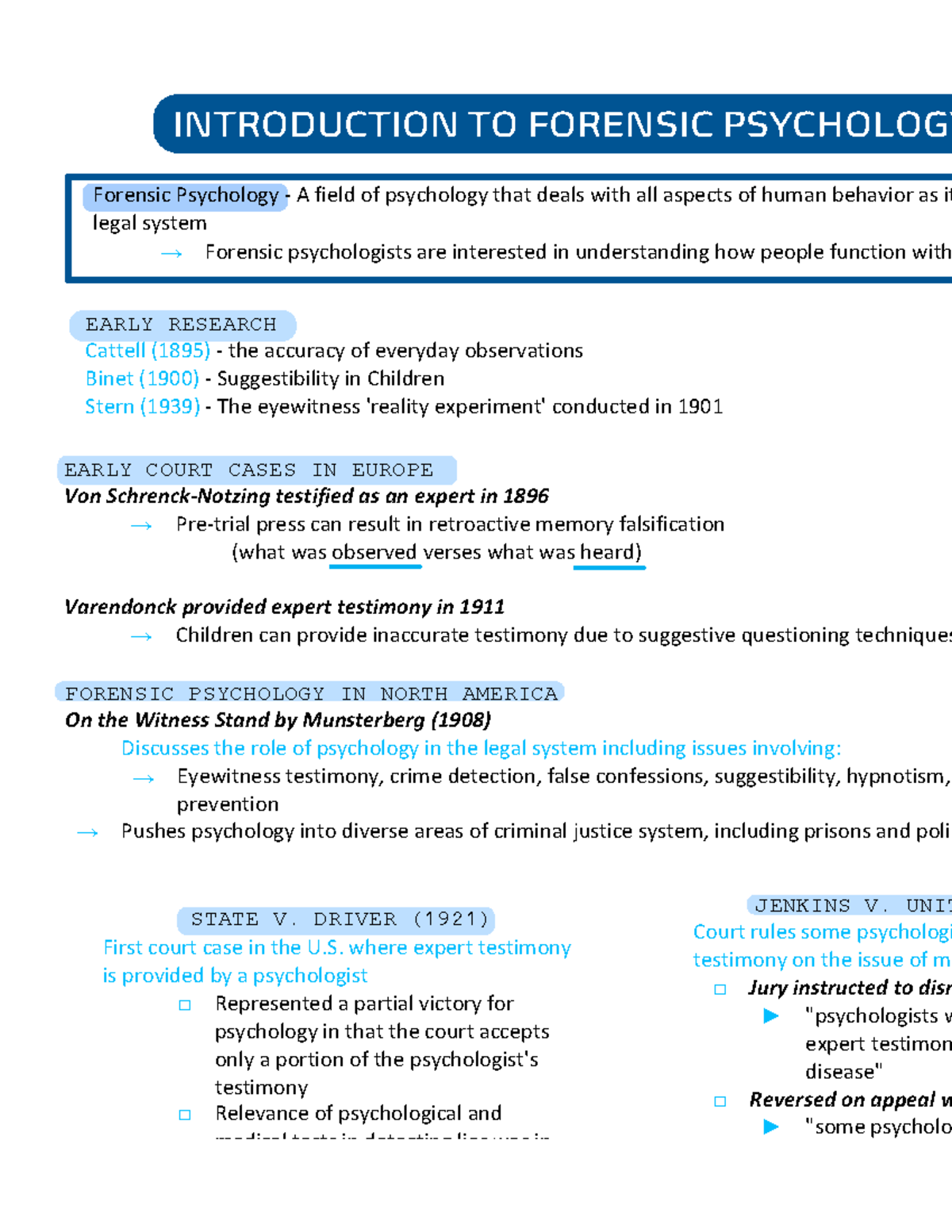 Introduction TO Forensic Psychology - Forensic Psychology - A Field Of ...