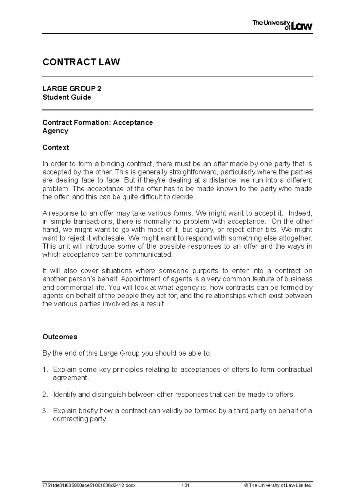 UTF-8''2223 con lg02 ce01 student guide - CONTRACT LAW LARGE GROUP 2 ...