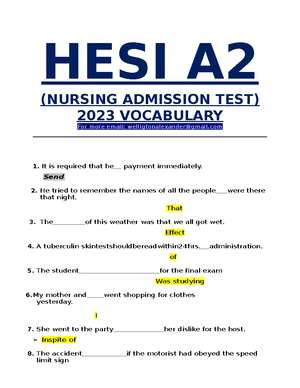 2024 HESI EXIT RN V1 EXAM & Retake EXAM WITH NGN Questions AND Answers ...