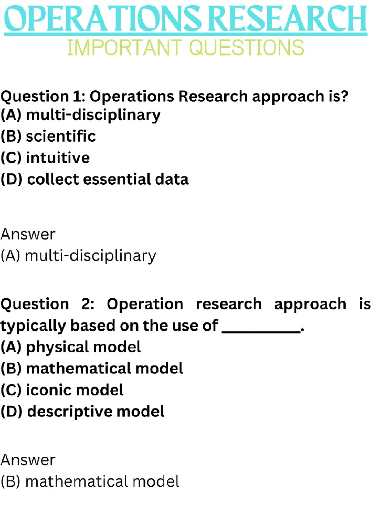 operations research thesis topics