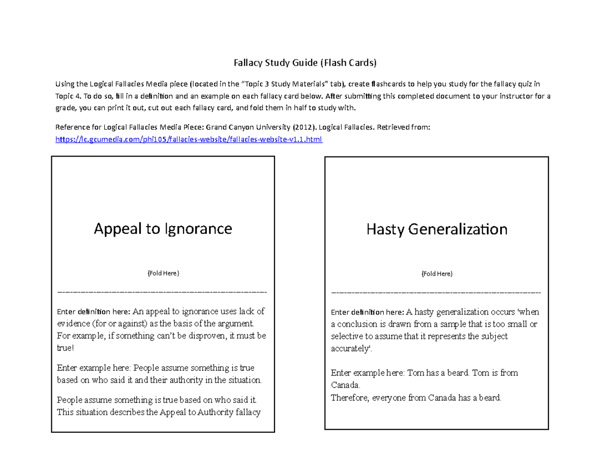 PHI 105 Fallacy Flashcards PHI 105 GCU Studocu   Thumb 1200 927 