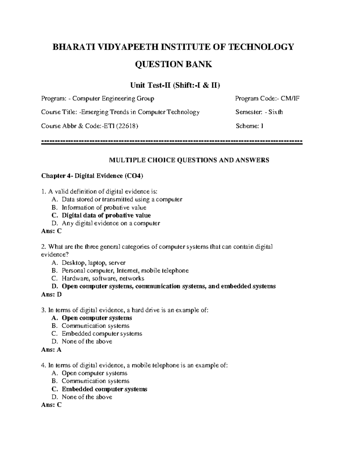 ETI TEST - This is eti(Emerging trends in computer and it) mcqs for ...