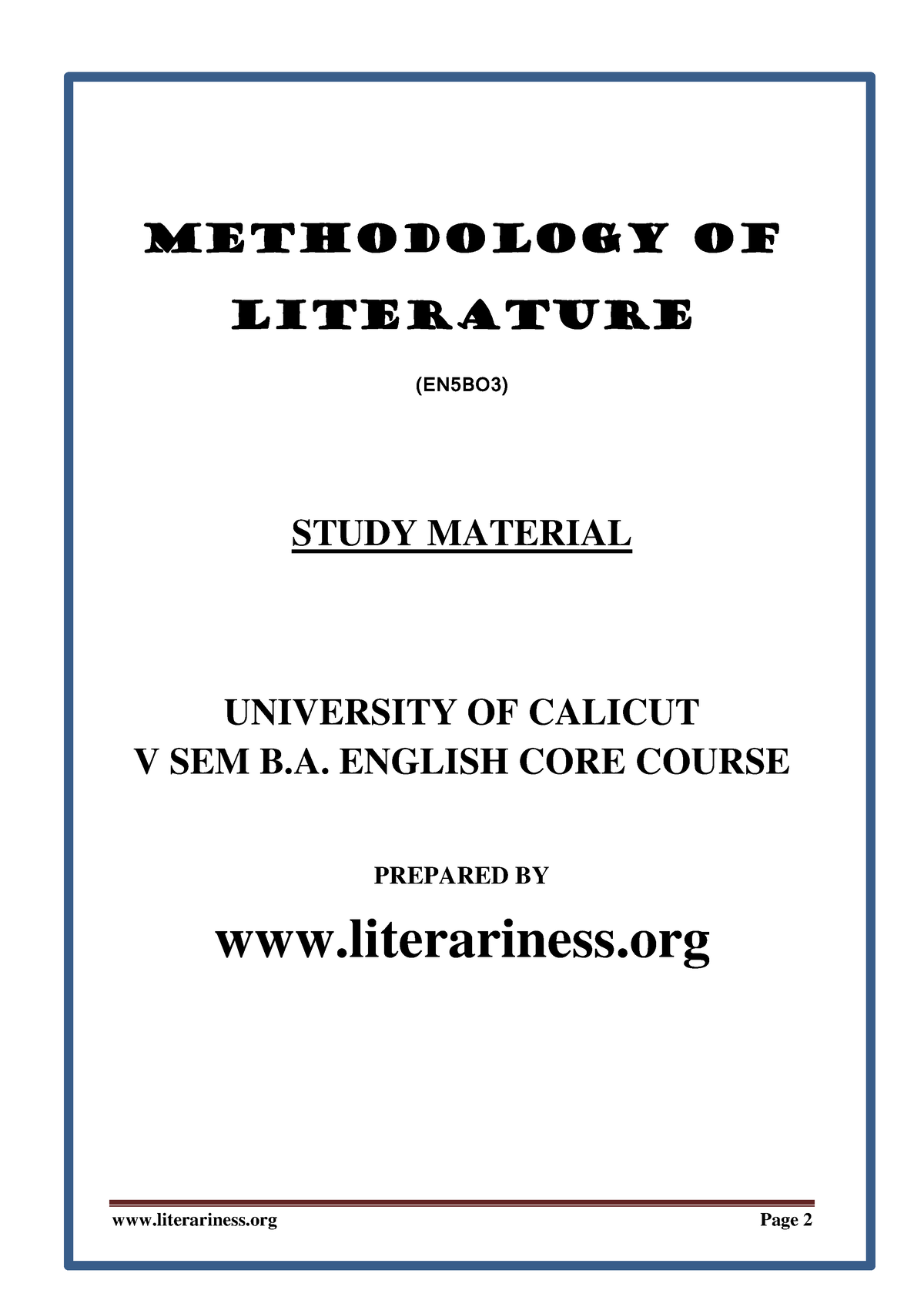 literature methodology pdf