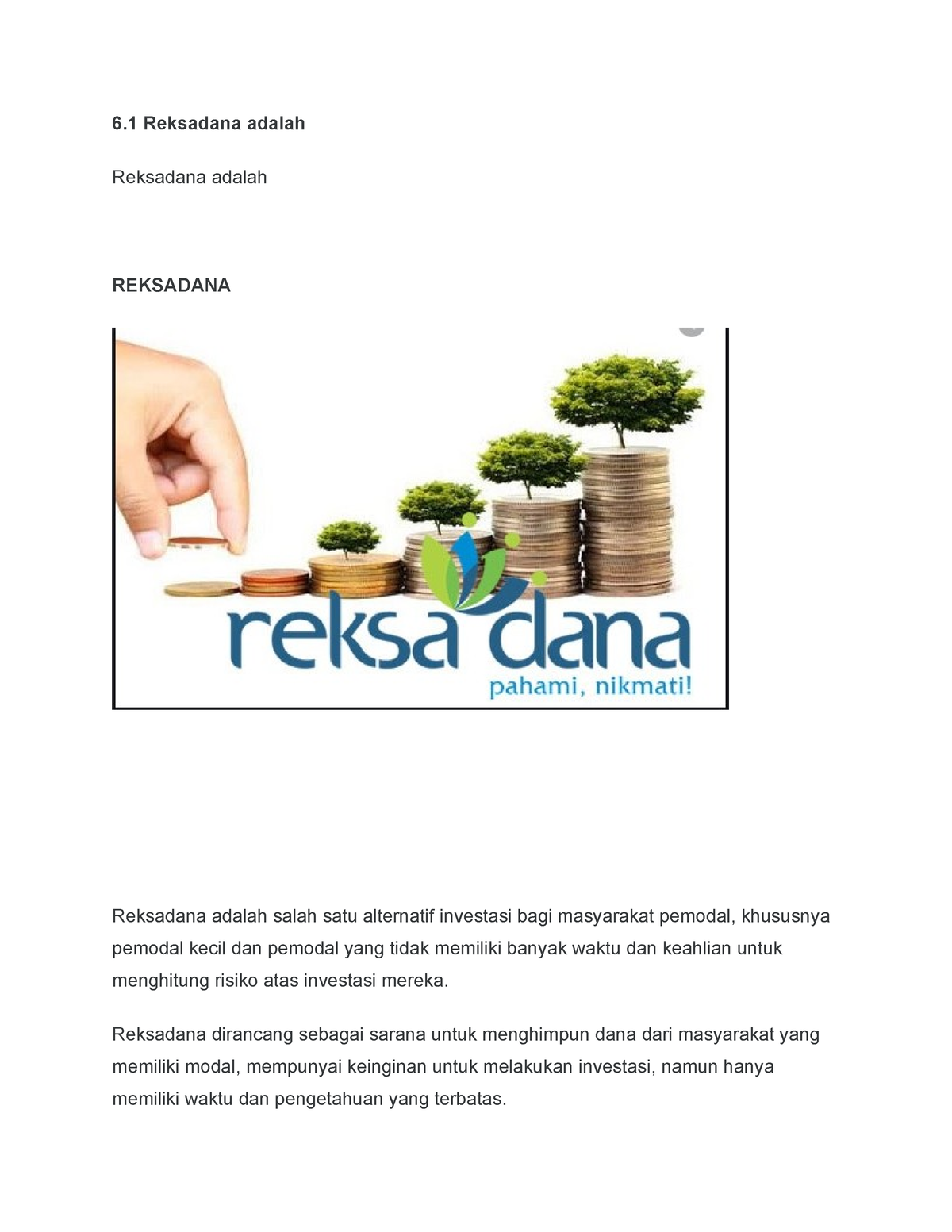 Resakdana Dan Jenis-jenisnya - 6 Reksadana Adalah Reksadana Adalah ...