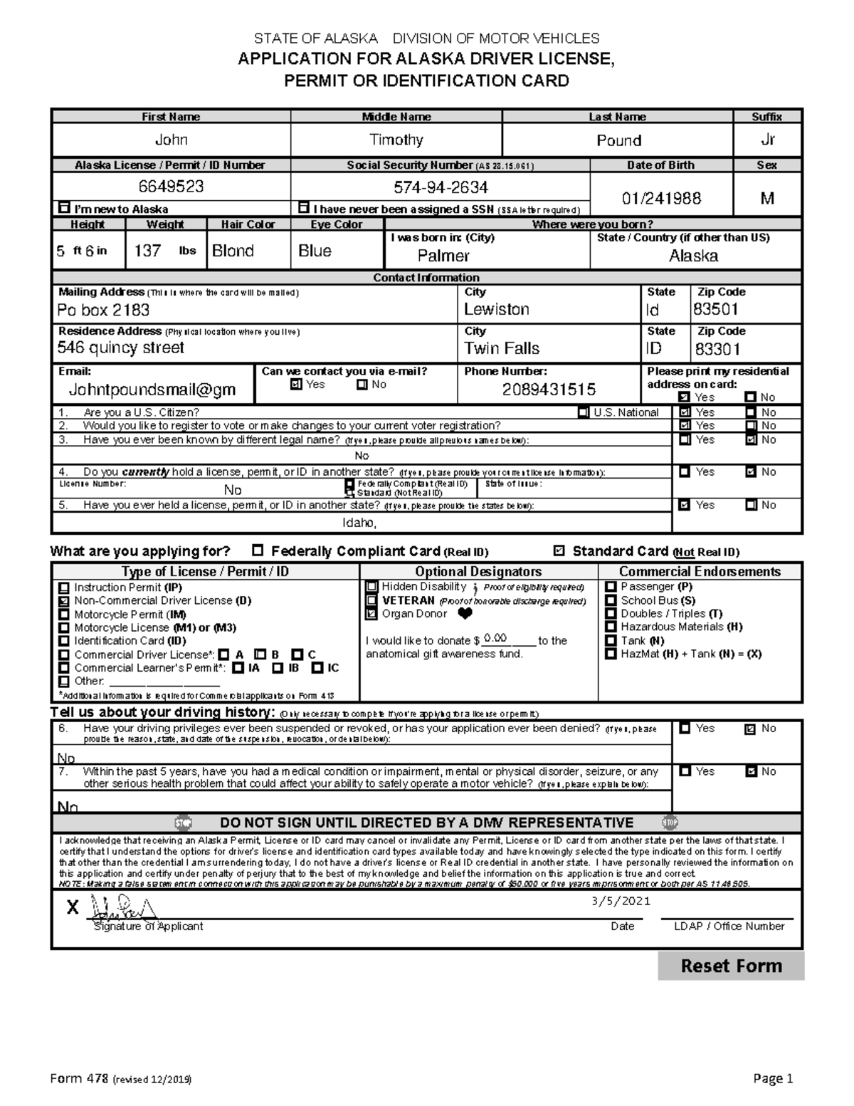 Document.pdf dmv formulas STATE OF ALASKA DIVISION OF MOTOR