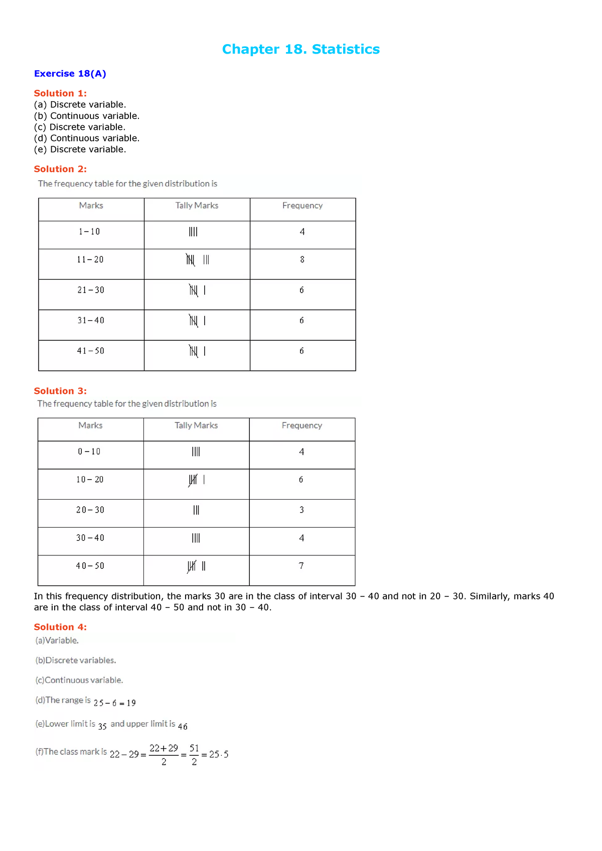 Statistics - Notes - Ncertbooksolutions Chapter 18. Statistics Exercise ...