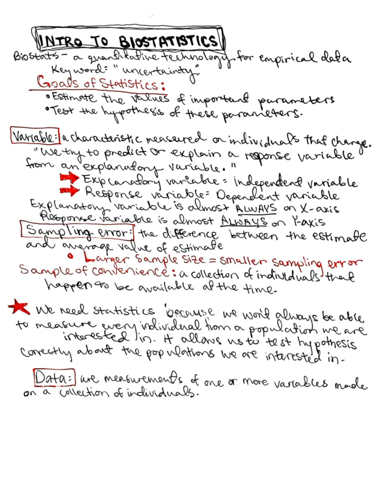 Intro to Bio Stats - INTRO TO BIOSTATISTICS Biostats- a quantitative ...