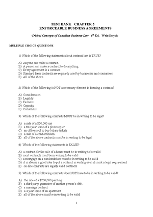 Test 4 14 December 2018, Questions And Answers - TEST BANK CHAPTER 4 ...