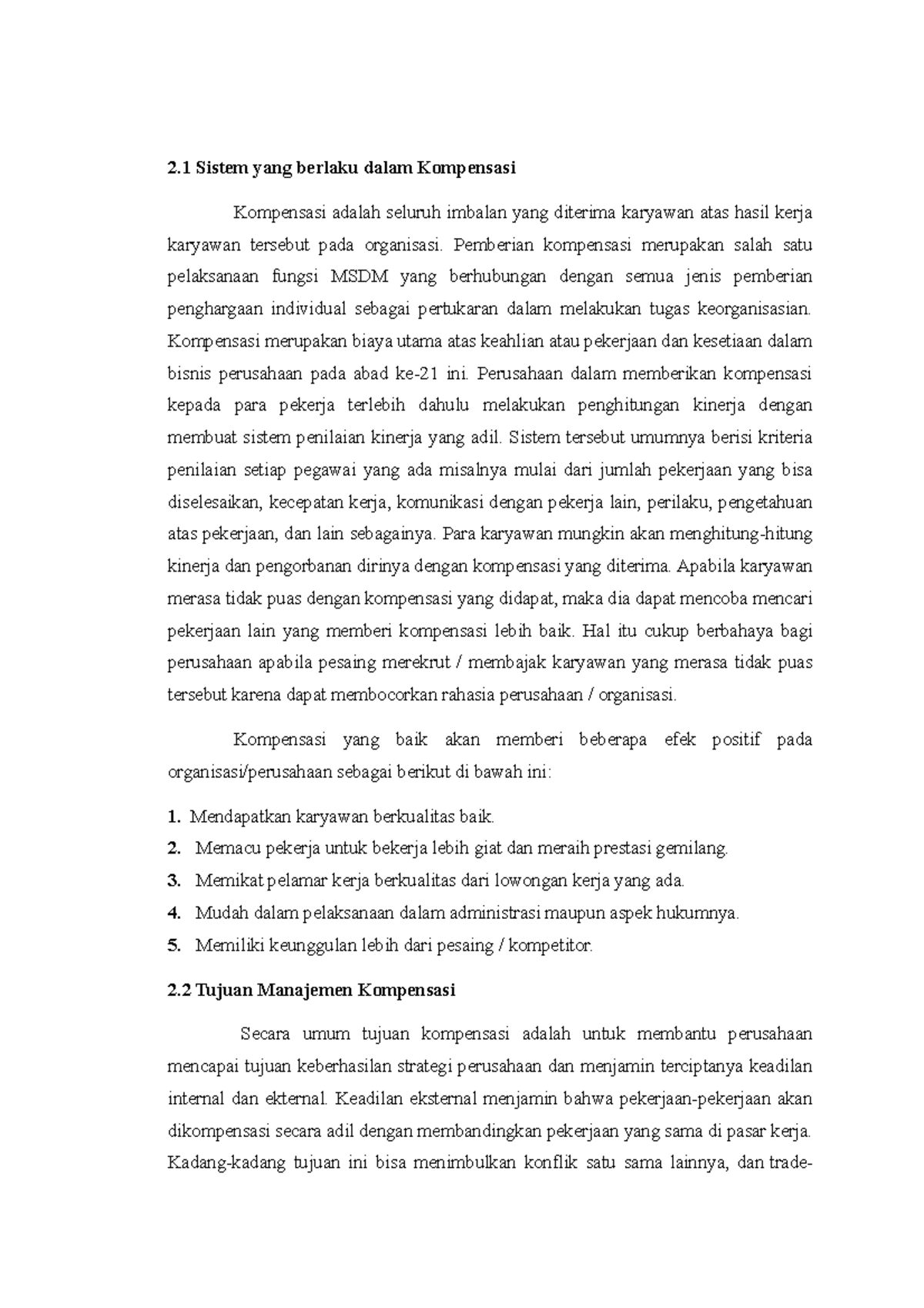 Sistem Yang Berlaku Dalam Kompensasi - 2 Sistem Yang Berlaku Dalam ...