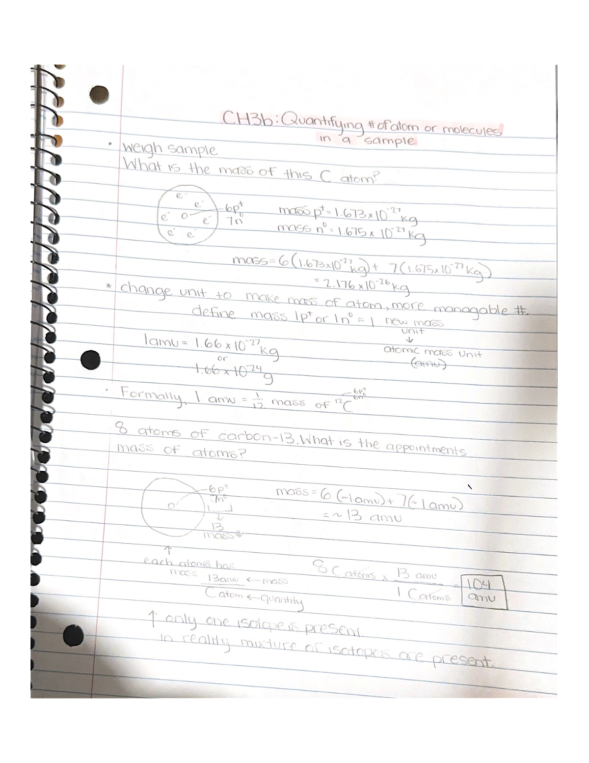 Chapter 3b Chemistry 110 Notes - Chemistry 110 - Studocu