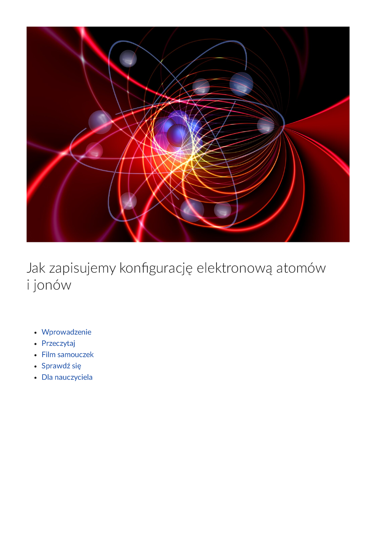 Jak Zapisujemy Konfiguracje Elektronowa Atomow I Jonow Jak Zapisujemy Konfigurację Elektronową