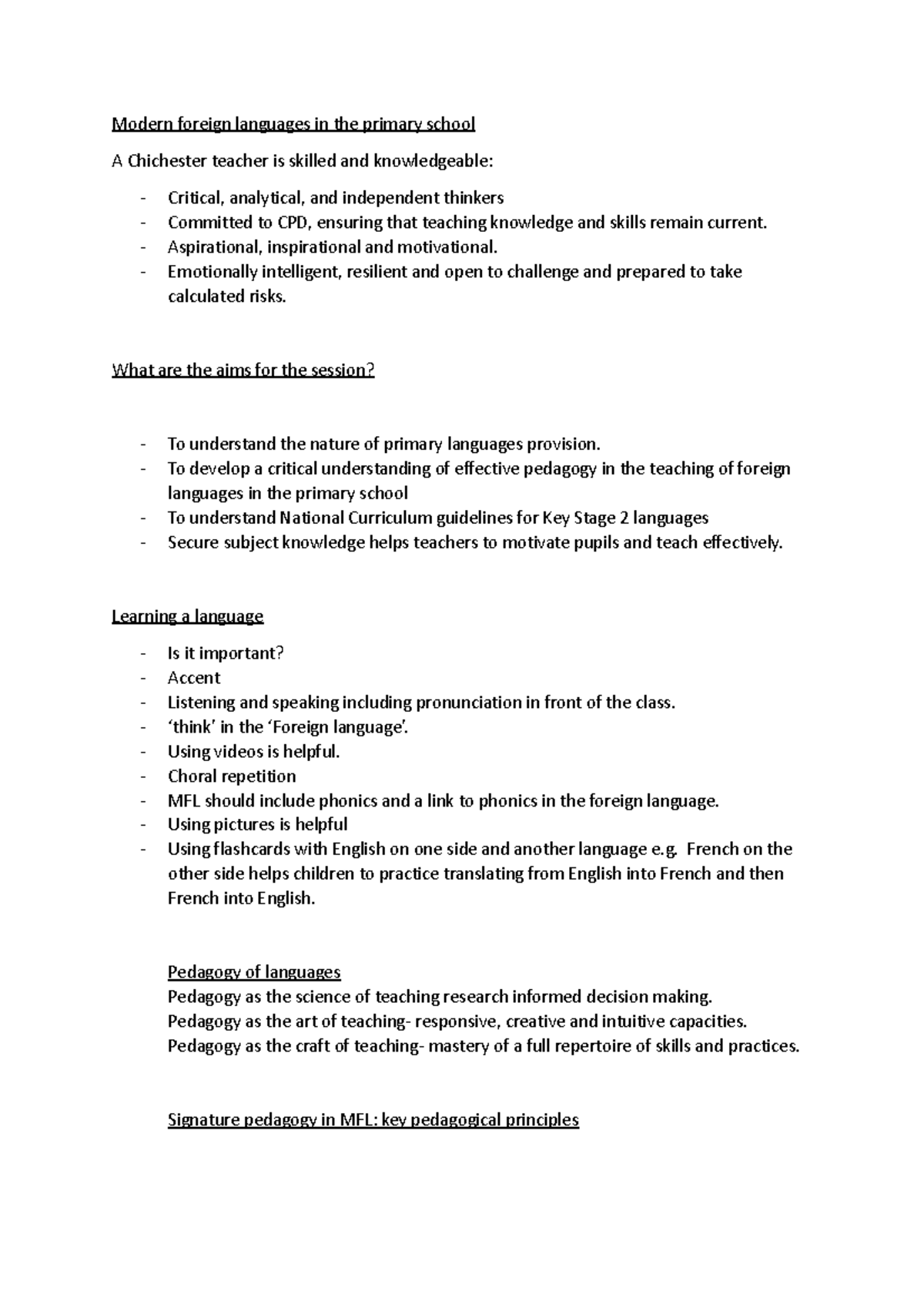 Modern foreign languages - Session 1 - Modern foreign languages in the ...