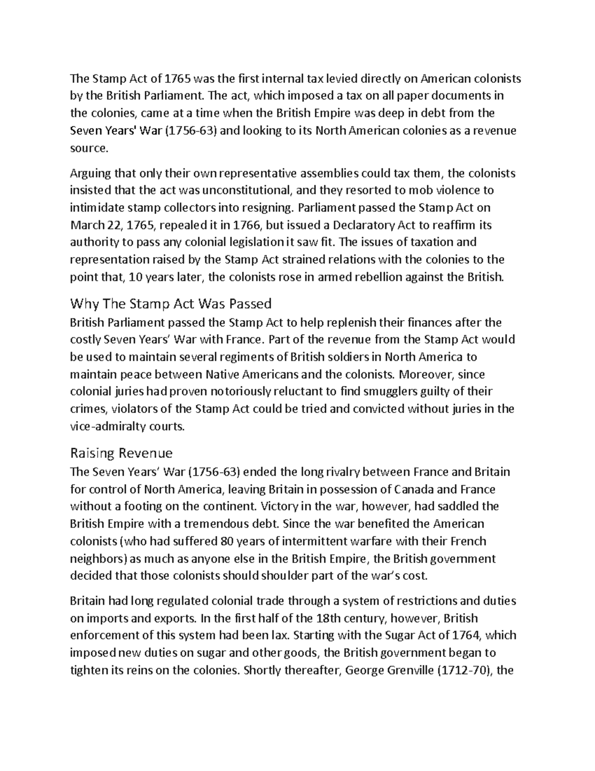 stamp-act-notes-the-stamp-act-of-1765-was-the-first-internal-tax