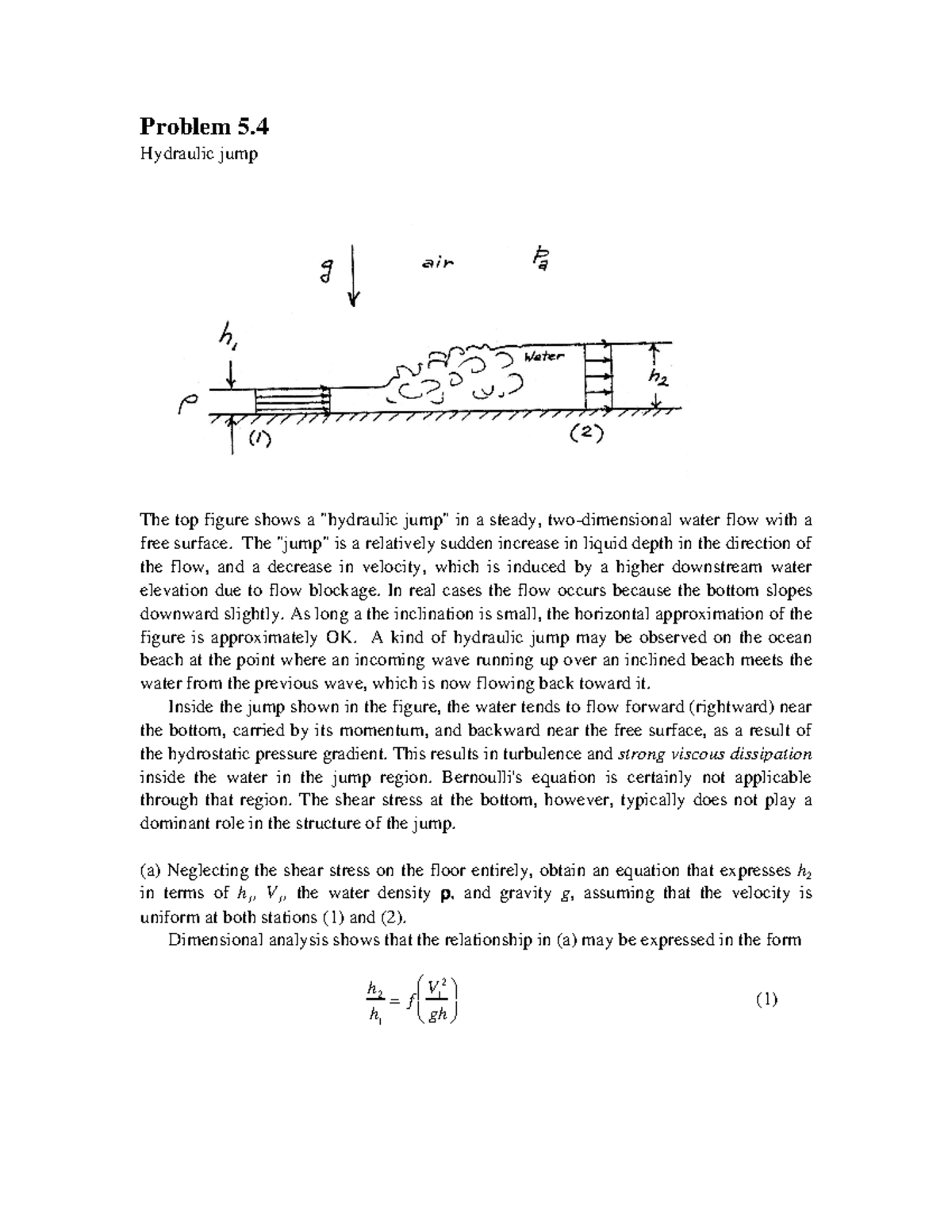 5.4 Hydraulic Jum - Viscous Flow Problem (Module 5) - Problem 5 ...