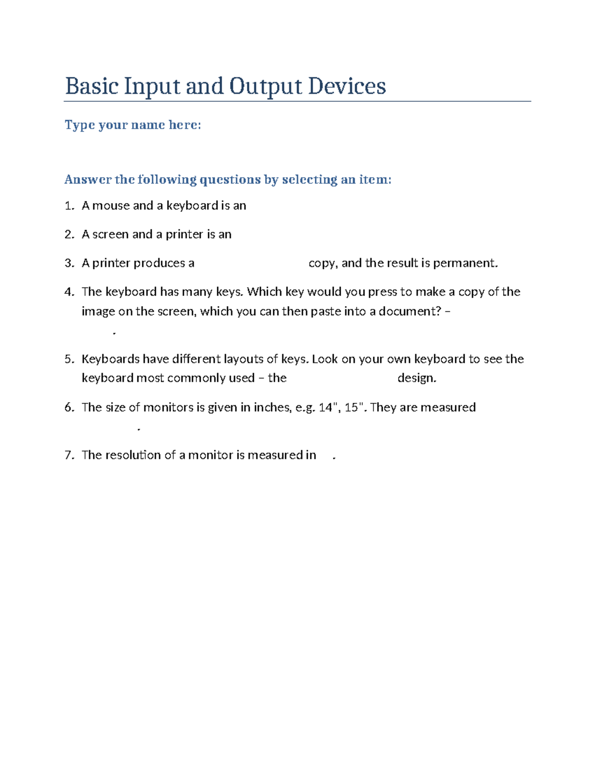 Module 3.4 Tables in MS Word Activity for grade 11 students who live on ...
