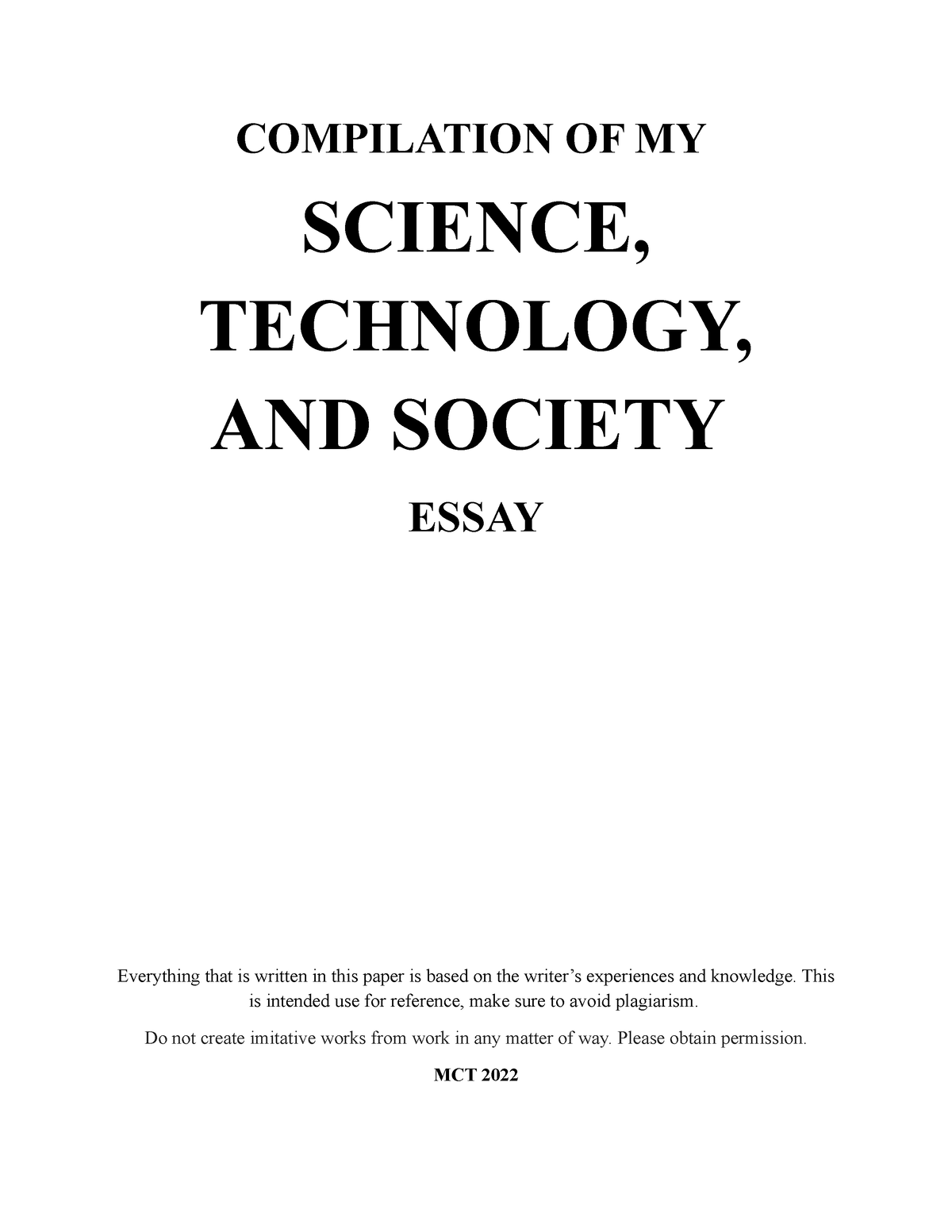 technology and society essay topics