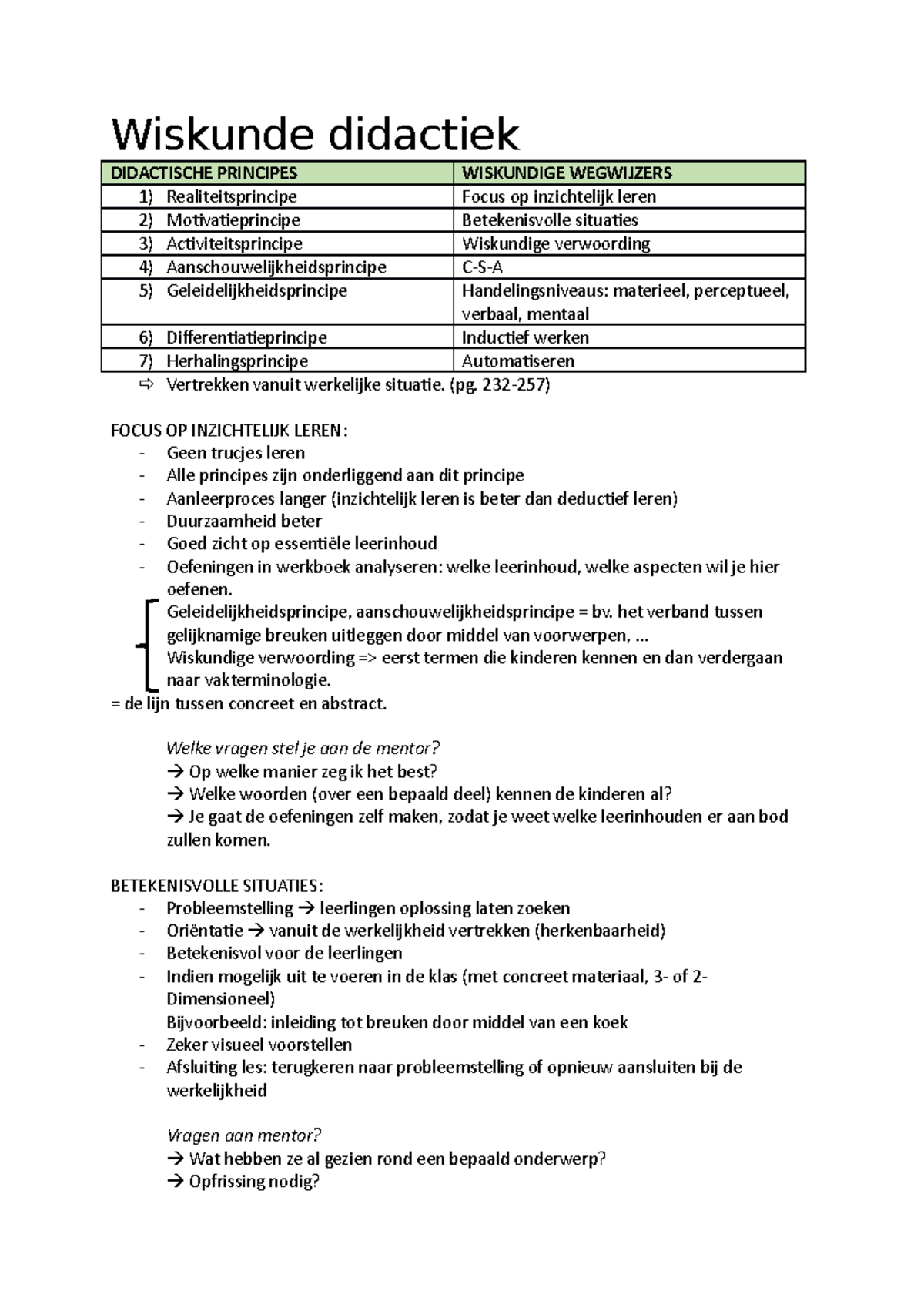 Wiskunde Inleidende Les Tot Didactiek S1 - Wiskunde Didactiek ...