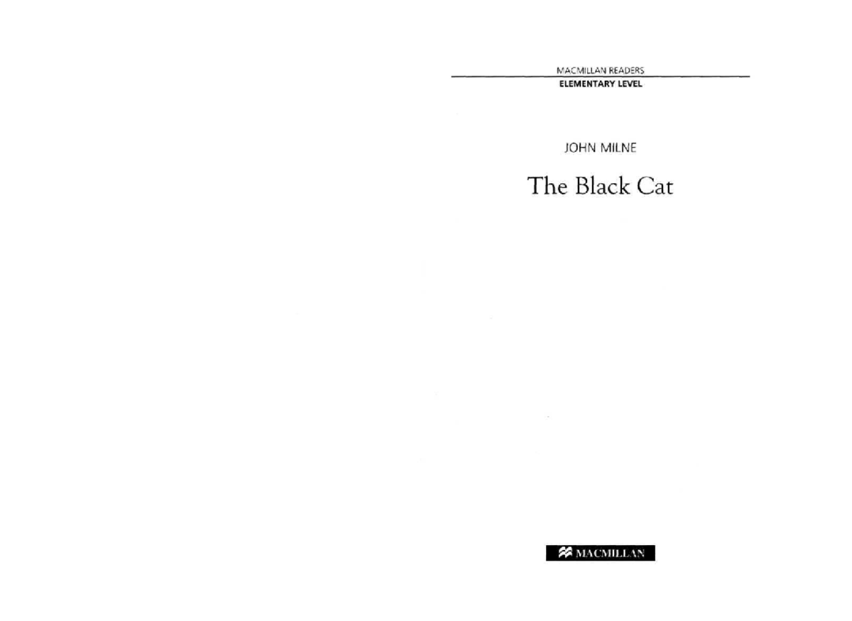 John Milne The Black Cat - MACMILLAN READERS ELEMENTARY LEVEL JOHN ...