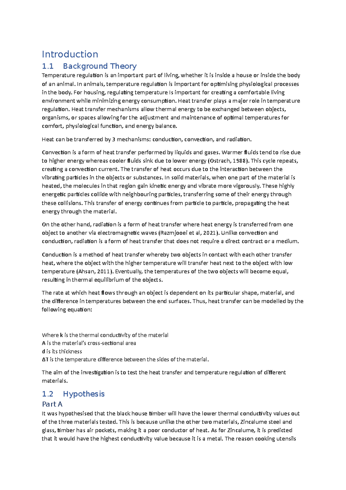 Experiment 3 final - Introduction 1 Background Theory Temperature ...