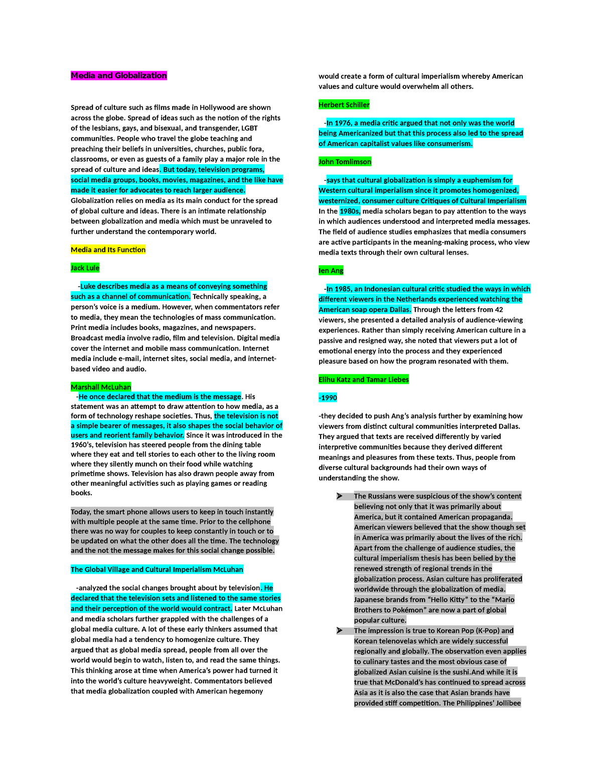 what is the role of media in globalization essay