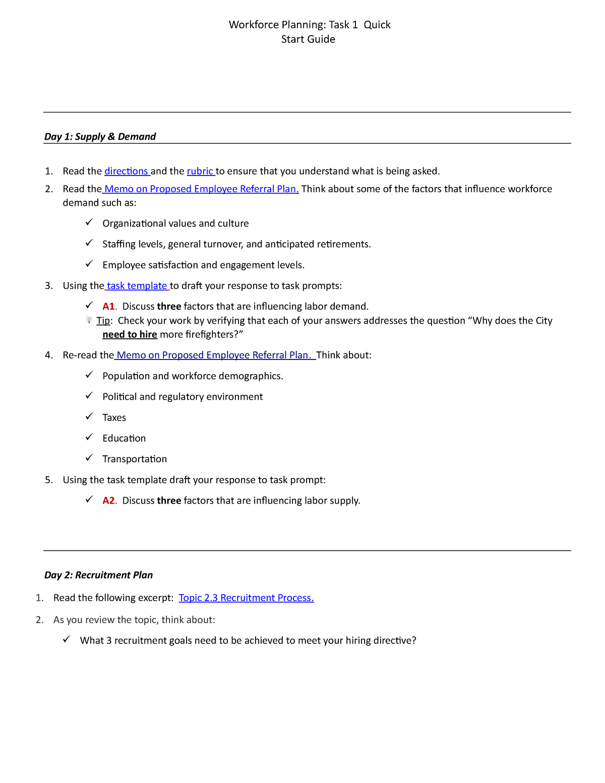 C234 Task 1 Guide Notes For Completing Task One And Ensuring Full
