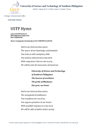 USTP-vision-mission - vision and mission - University Vision A ...