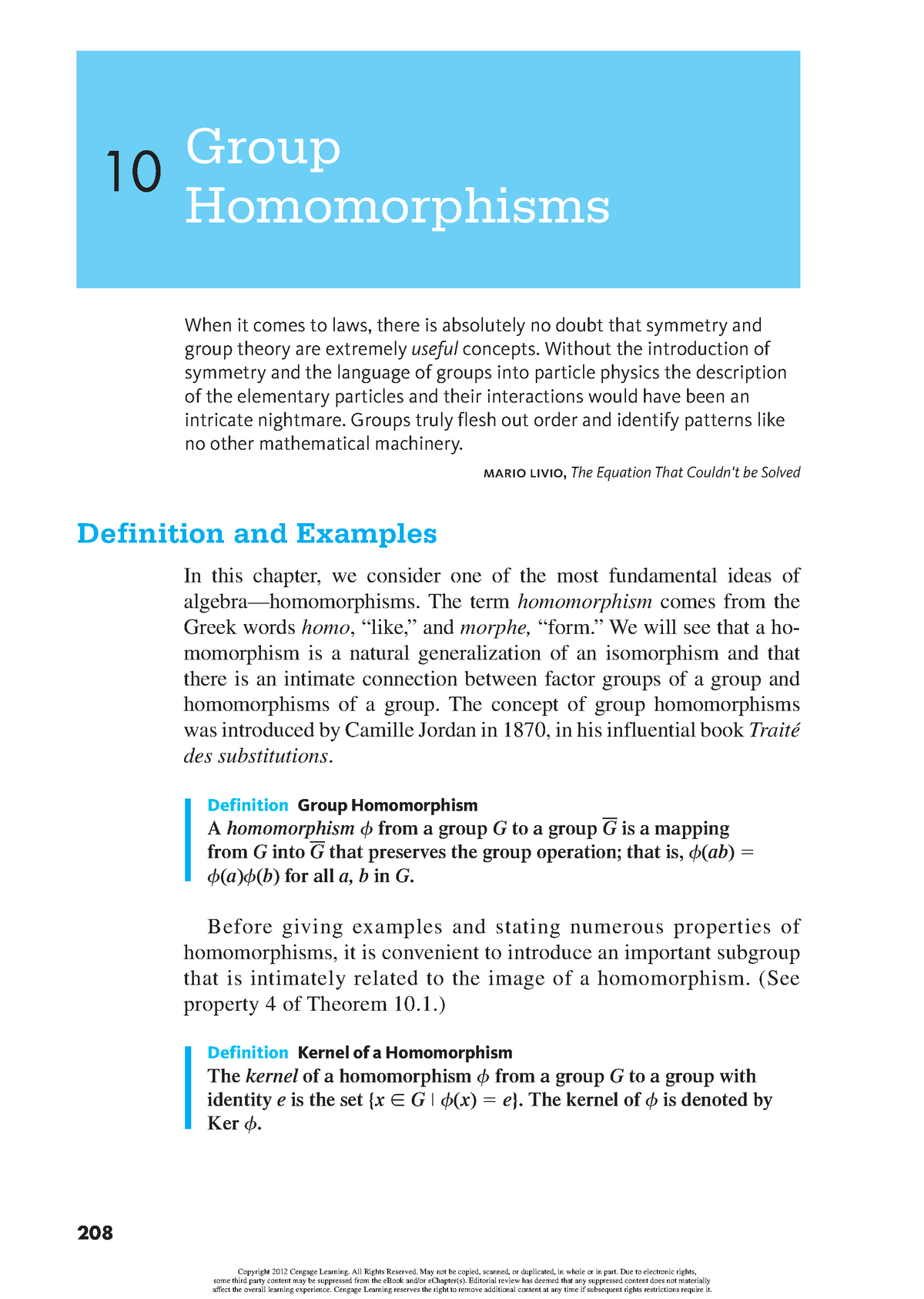 Chapter 10 - Homomorphisms - 208 Definition And Examples In This ...